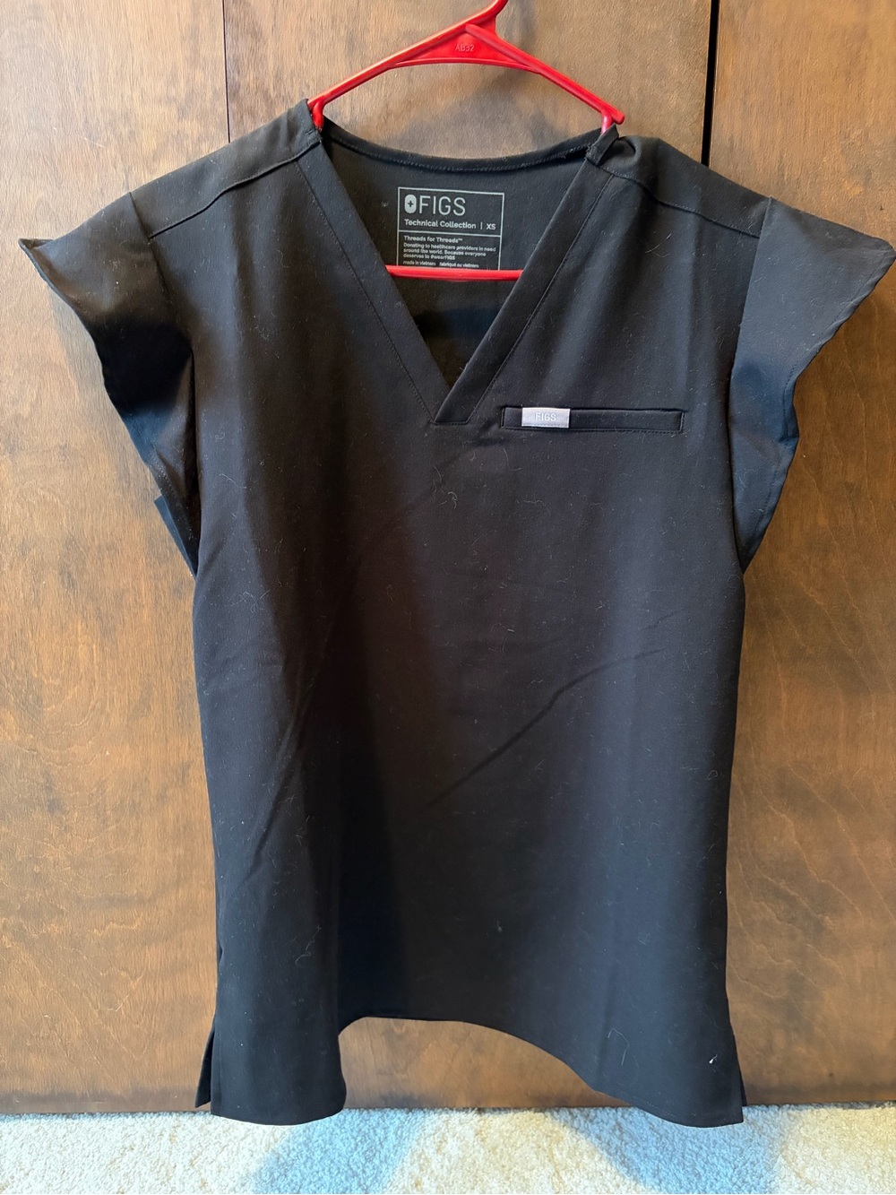 FIGS Limited Edition V-Neck flutter sleeve scrub top